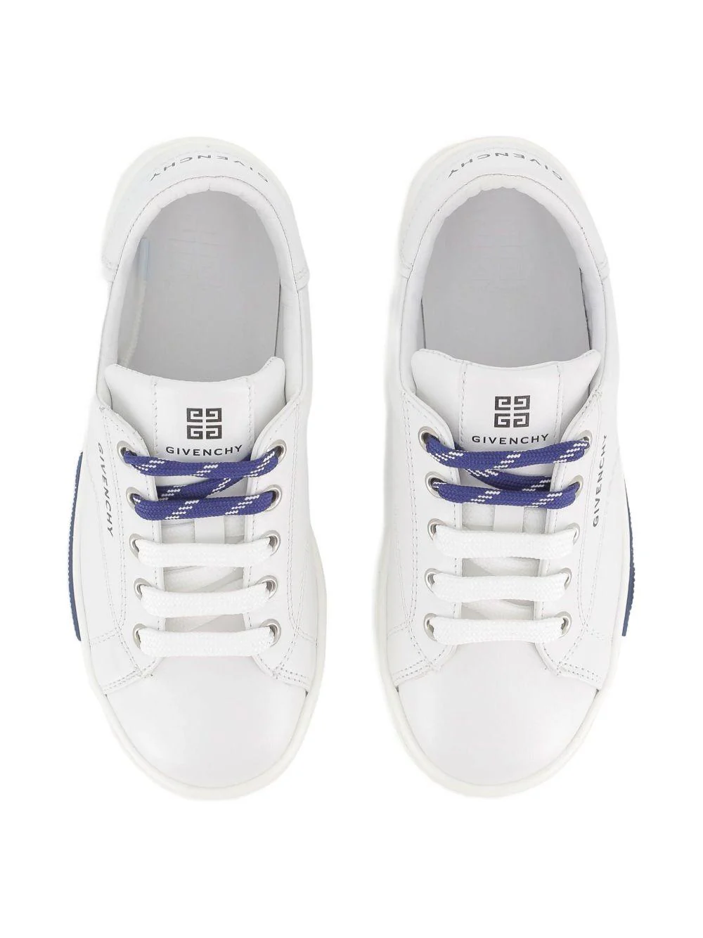 Sneakers per bambino Givenchy Kids bianche con logo goffrato - Image 5