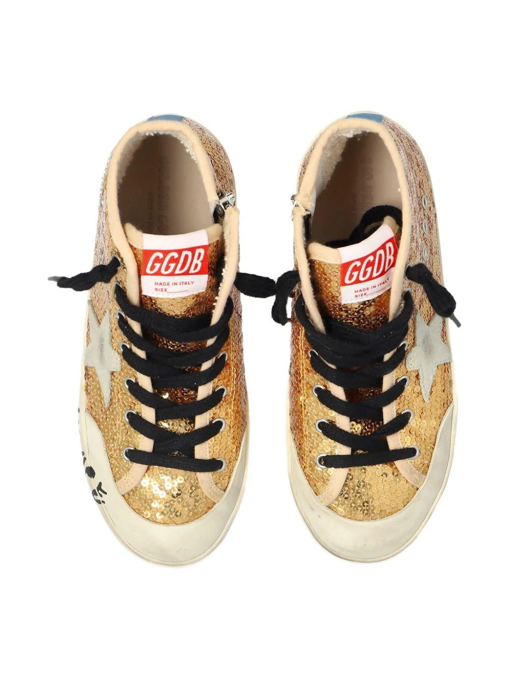 Sneakers per bambino Golden Goose Kids oro con paillettes - Image 2