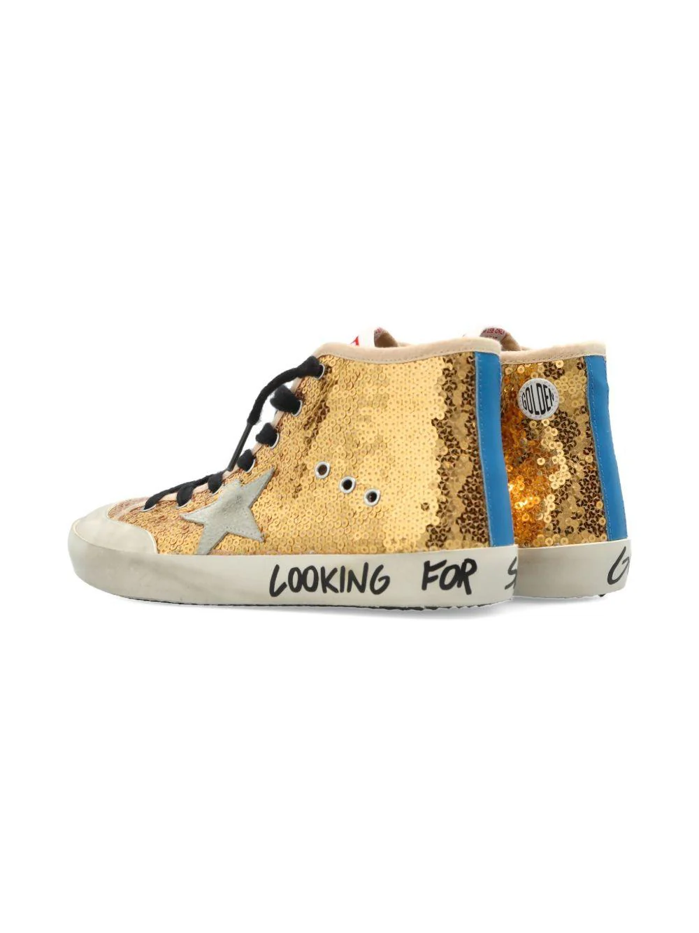 Sneakers per bambino Golden Goose Kids oro con paillettes - Image 3