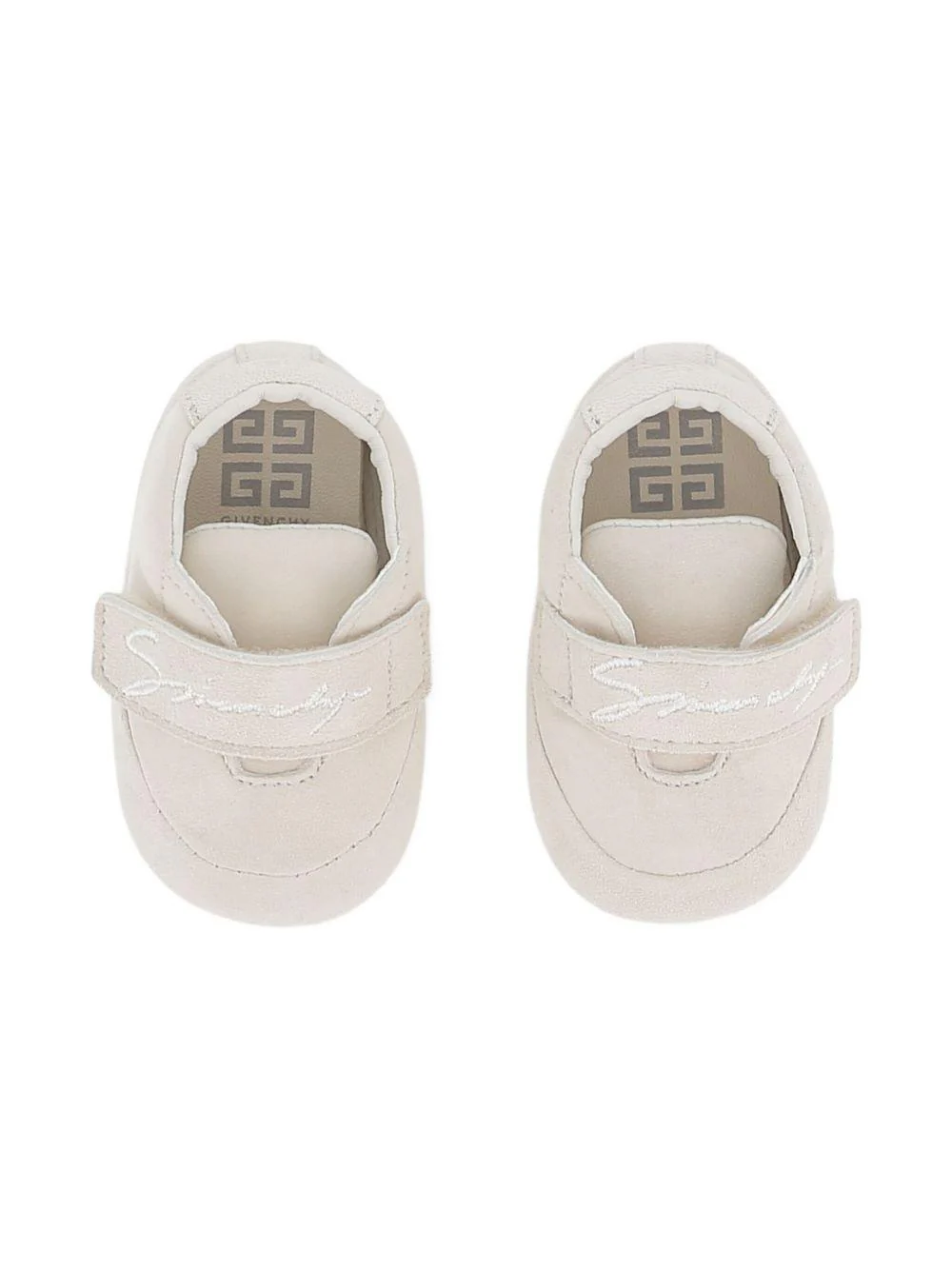 Sneakers per neonati Givenchy Kids bianche con logo ricamato - Image 2