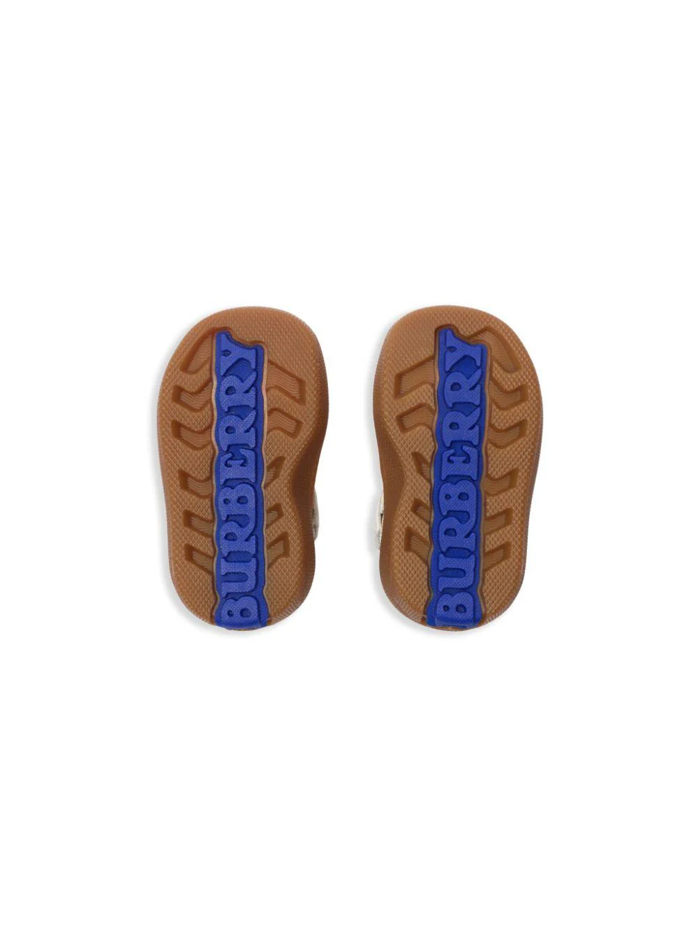 Sneakers per neonato Burberry kids bianco alte a quadri con chiusura frontale a strappo - Image 4