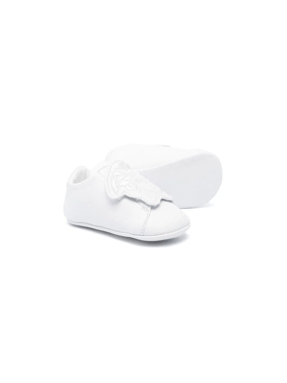 Sneakers senza lacci La Medusa per neonato Versace Kids bianco con suola in pelle - Image 2