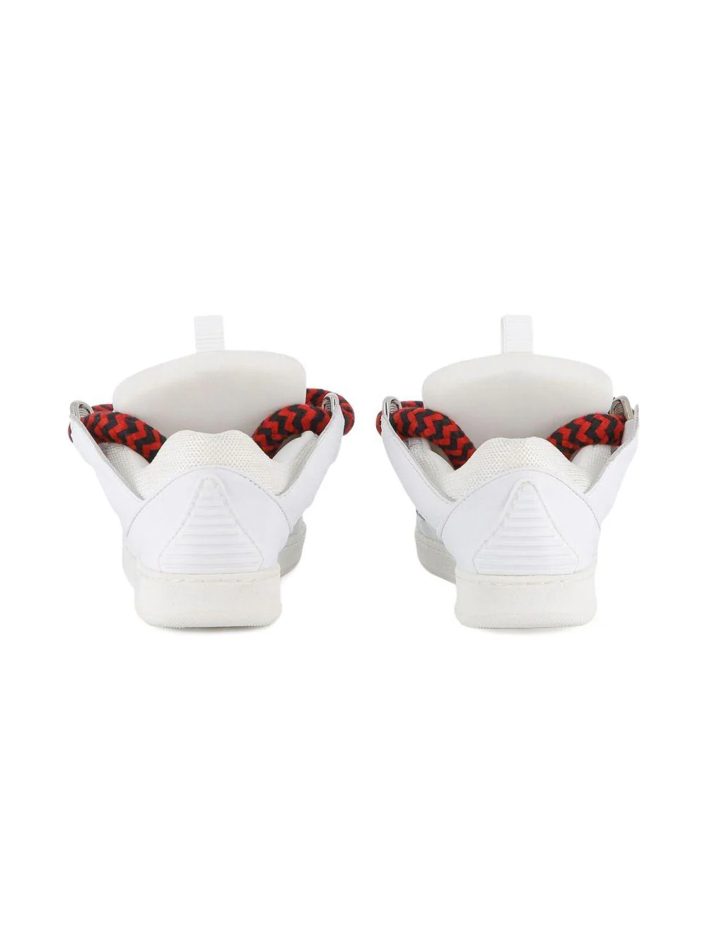 Sneakers Statement per bambini Lanvin Enfant bianche con lacci rossi e neri a contrasto - Image 2