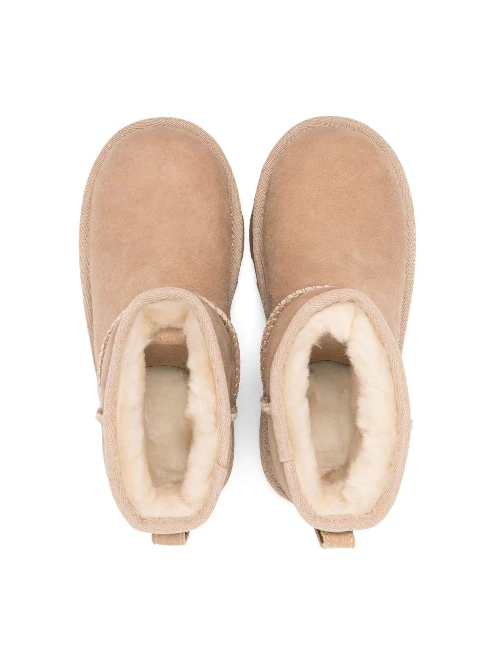 Stivaletti Classic II Mini per bambina UGG Kids beige con applicazione posteriore con logo - Image 3