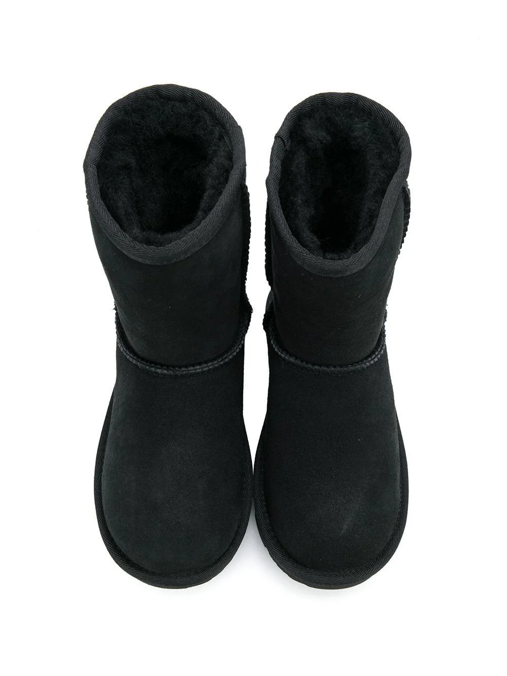 Stivaletti con fodera in pelliccia per bambina UGG Kids neri con punta tonda - Image 3