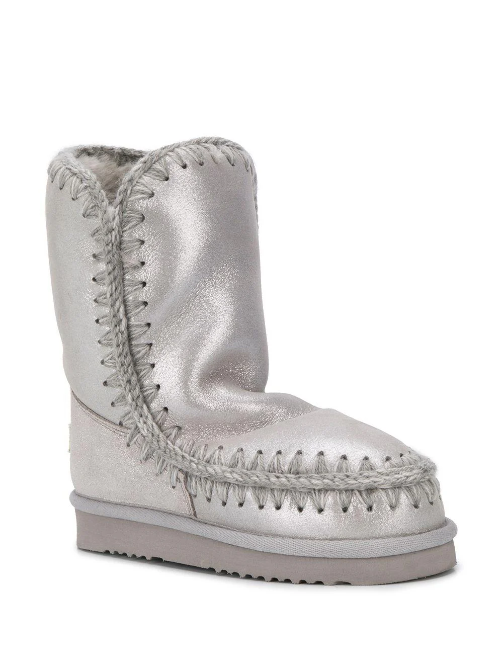 Stivaletti per bambina Mou Kids argento con logo - Image 4