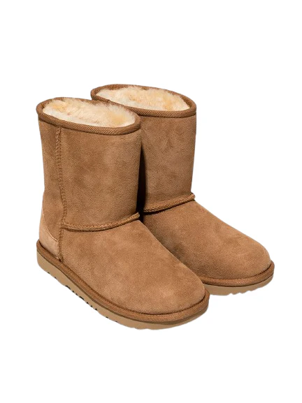 Stivali Classic II TD per bambina UGG Kids marroni con cuciture tono su tono