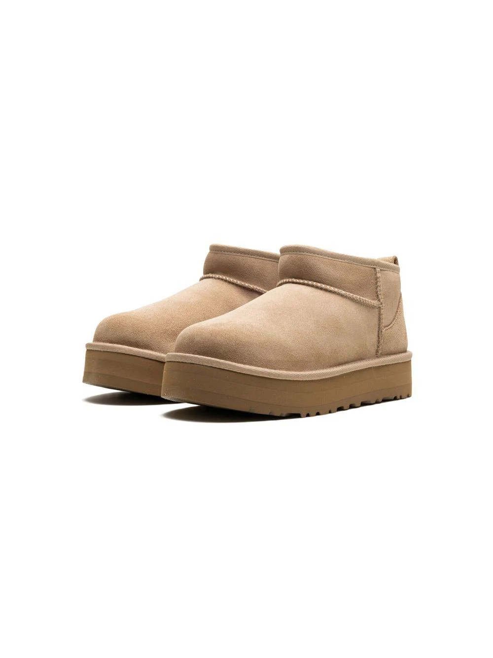 Stivali Classic Ultra Mini per bambino UGG Kids beige con suola rialzata - Image 3