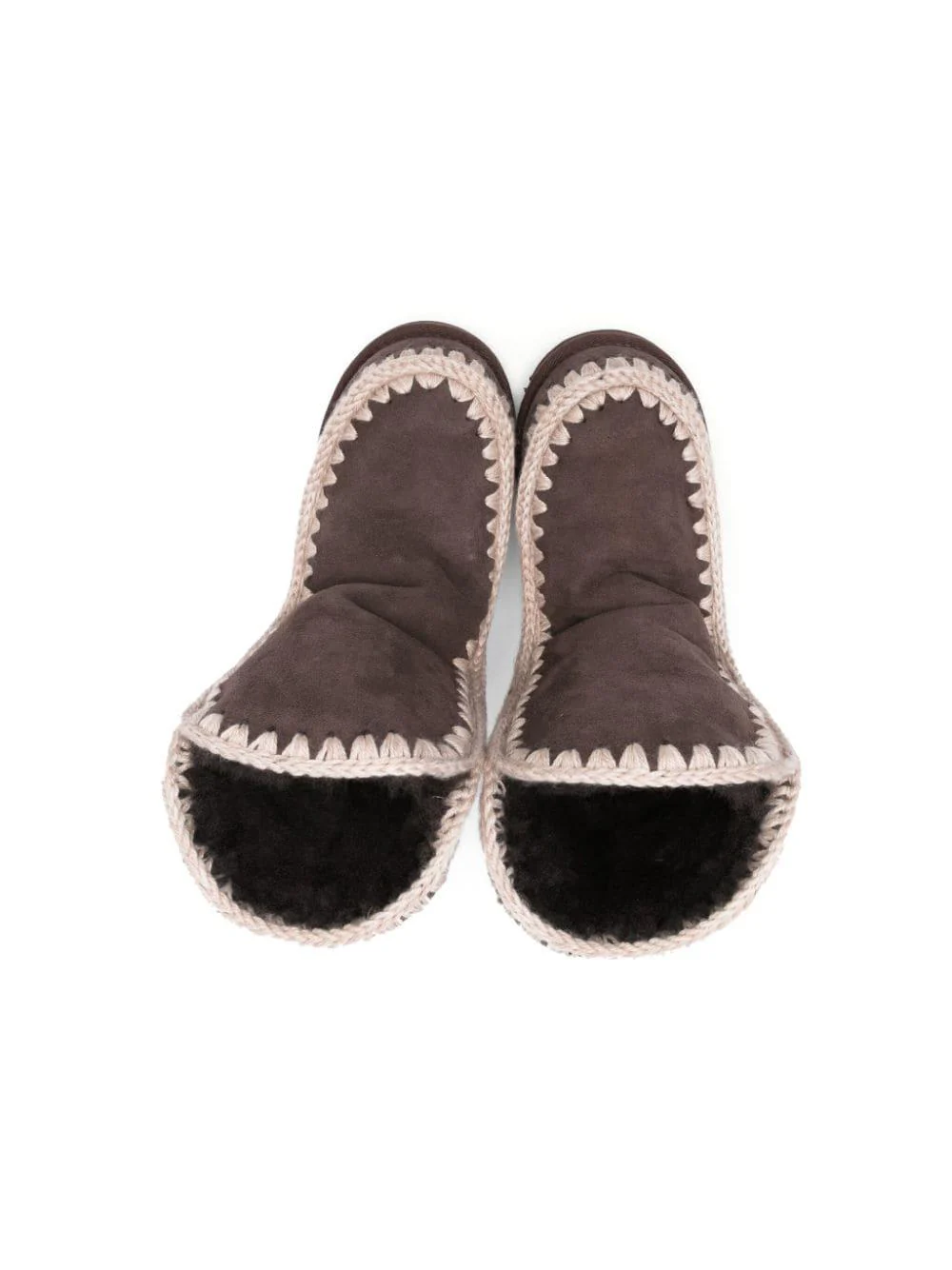 Stivali con cuciture a contrasto per bambina Mou Kids marrone con punta tonda - Image 3