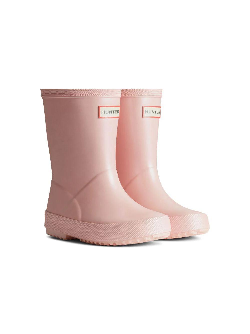 Stivali da pioggia per bambina Hunter Kids rosa con applicazione