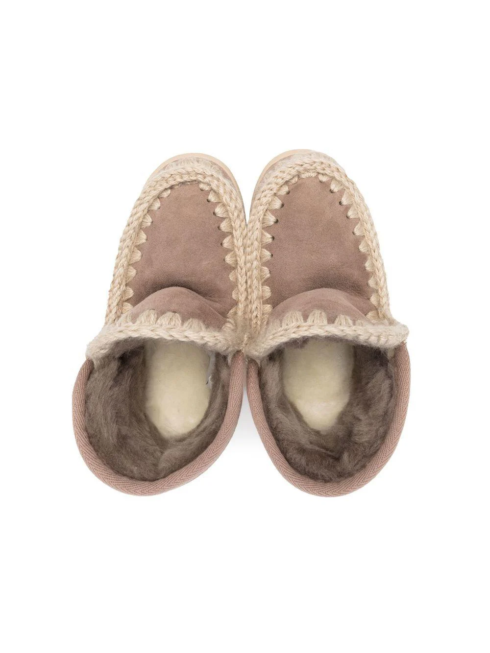 Stivali Eskimo per bambina Mou Kids beige con fodera in shearling - Image 2