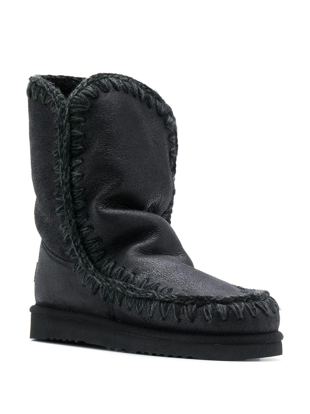 Stivali Eskimo per bambina Mou Kids neri con logo sul tallone