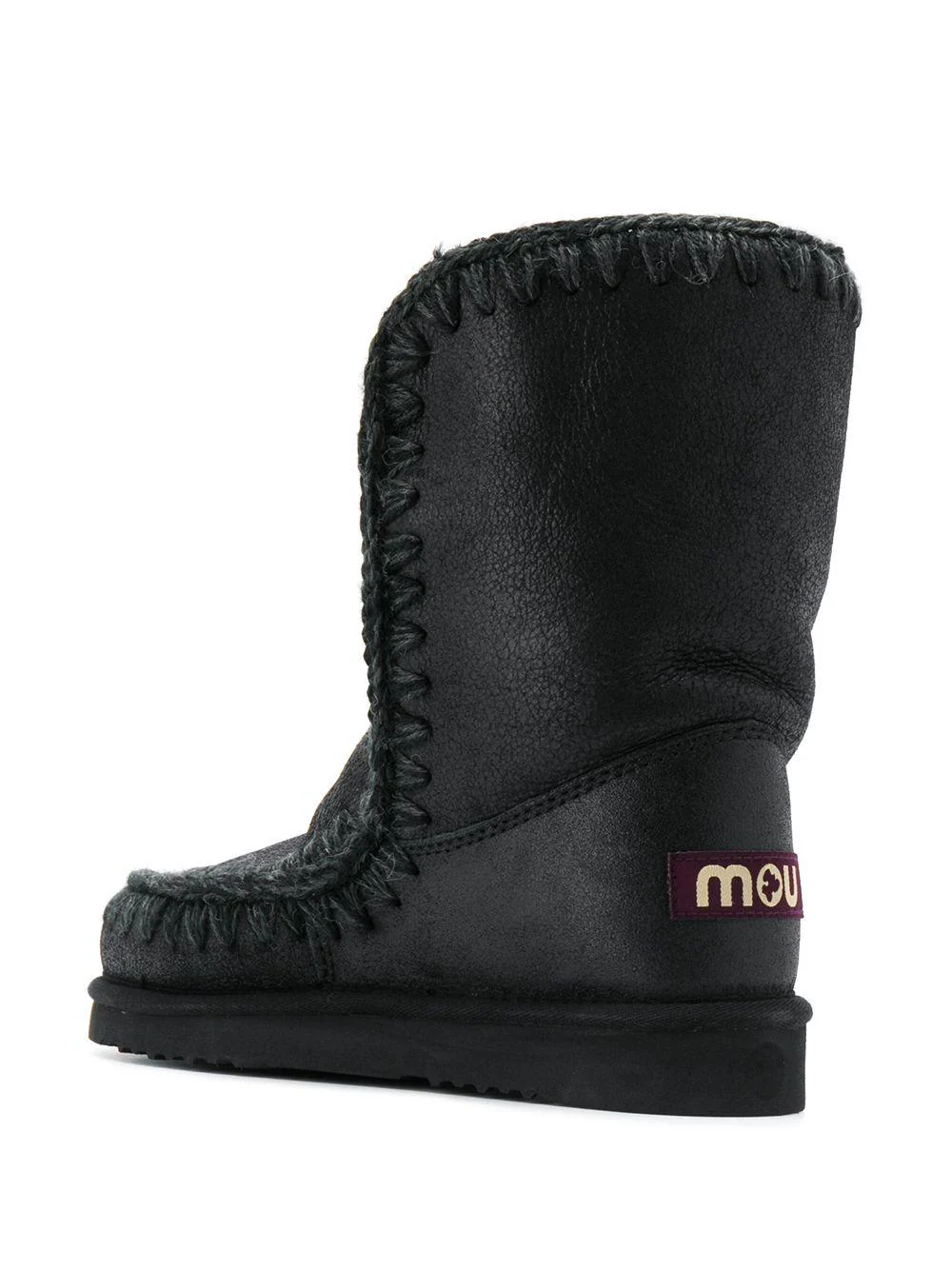 Stivali Eskimo per bambina Mou Kids neri con logo sul tallone - Image 3