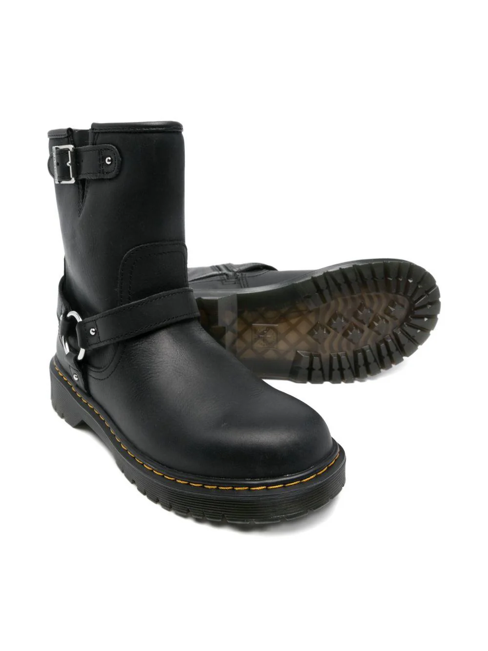 Stivali Genaya per bambina Dr. Martens Kids neri con dettaglio fibbia - Image 2