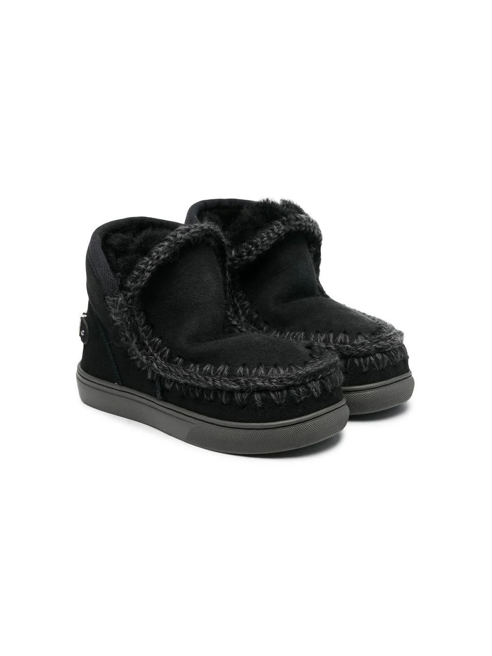 Stivali mid Eskimo per bambina Mou Kids nero con punta tonda