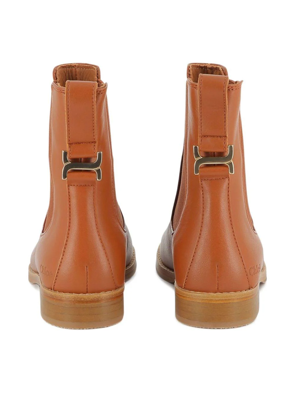 Stivali per bambina Chloé Kids Chelsea marrone in pelle - Image 10
