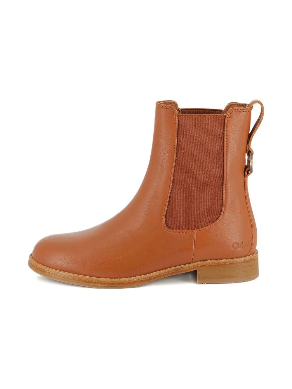 Stivali per bambina Chloé Kids Chelsea marrone in pelle - Image 9