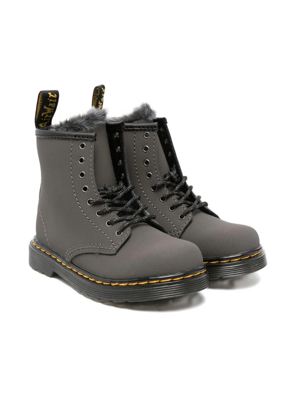 Stivali per bambina Dr. Martens Kids grigi con lacci