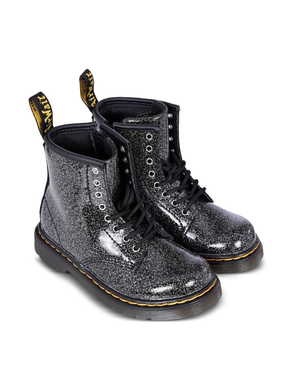 Stivali per bambina Dr. Martens Kids neri con effetto glitter