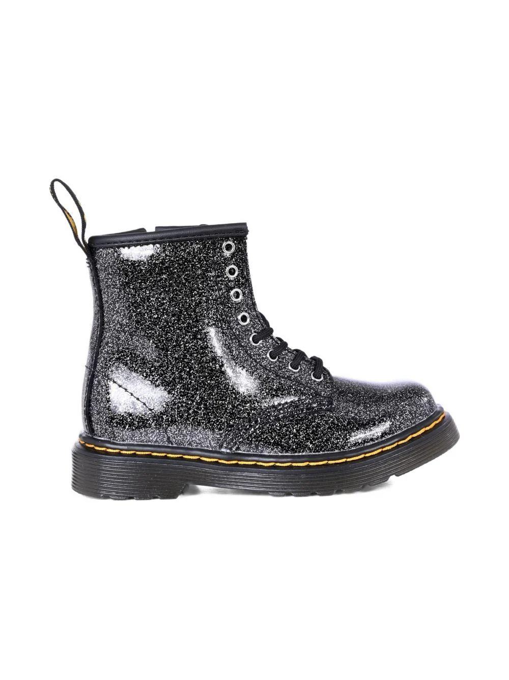 Stivali per bambina Dr. Martens Kids neri con effetto glitter - Image 2