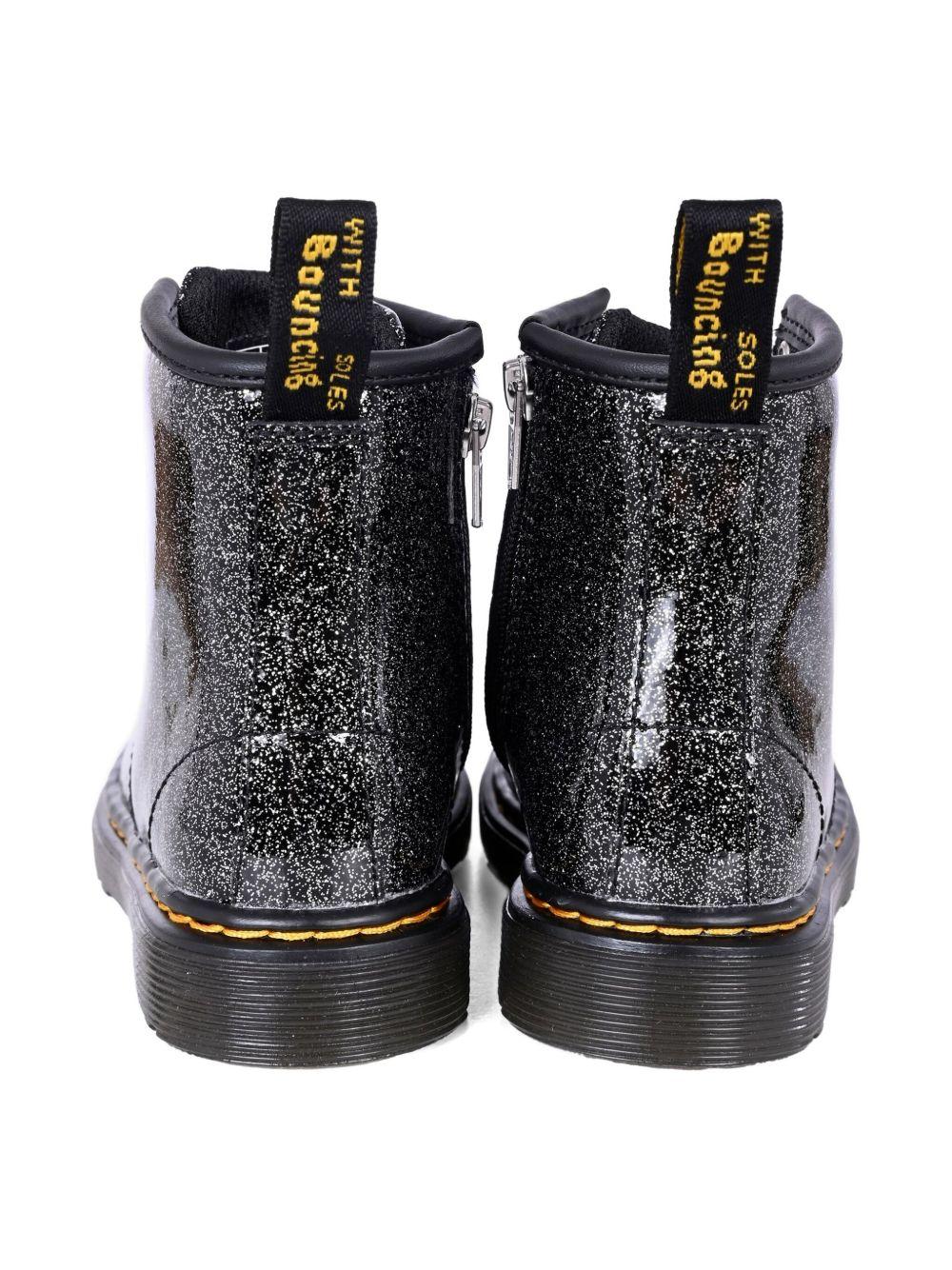 Stivali per bambina Dr. Martens Kids neri con effetto glitter - Image 3