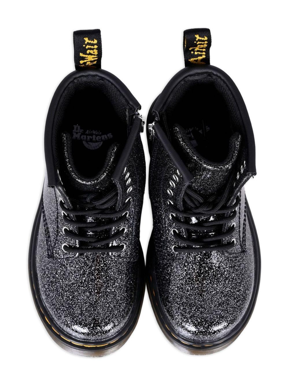 Stivali per bambina Dr. Martens Kids neri con effetto glitter - Image 4