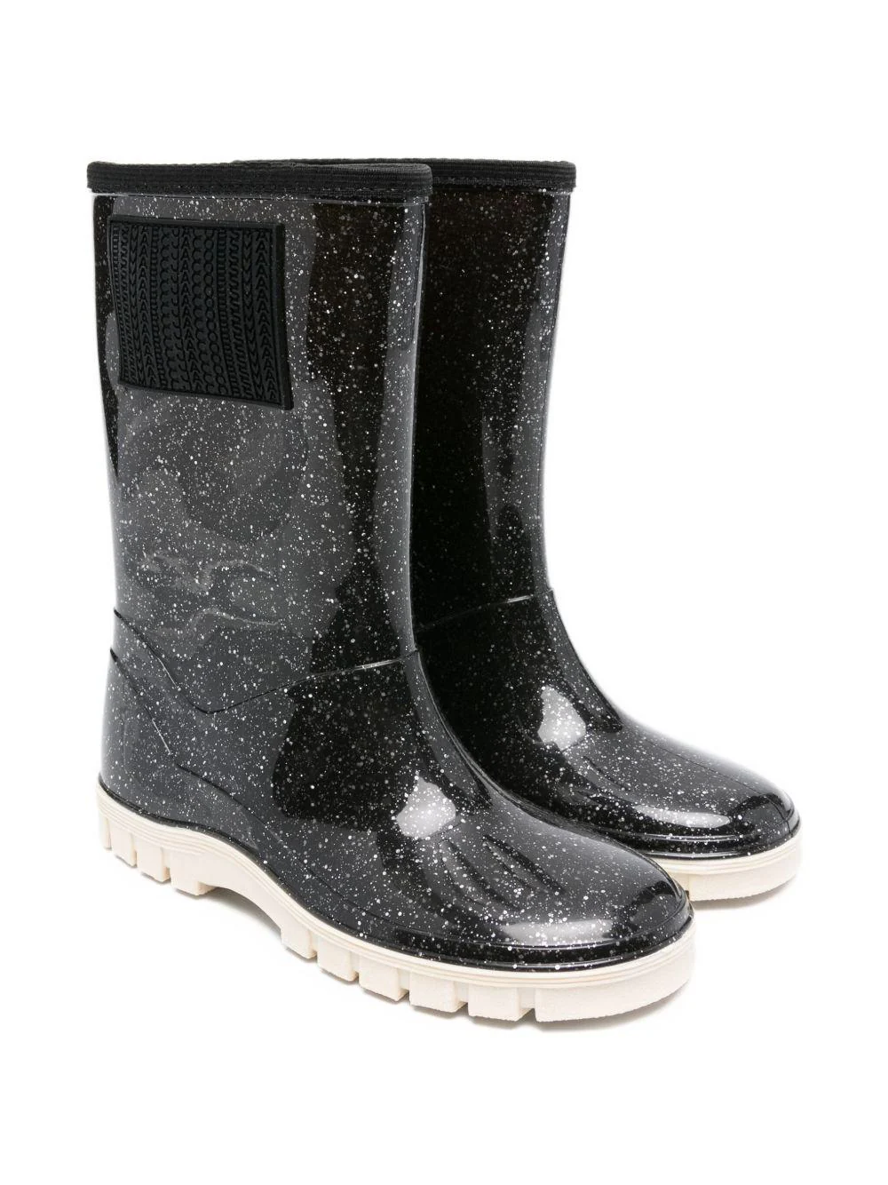 Stivali per bambina Marc Jacobs Kids neri con dettagli glitterati