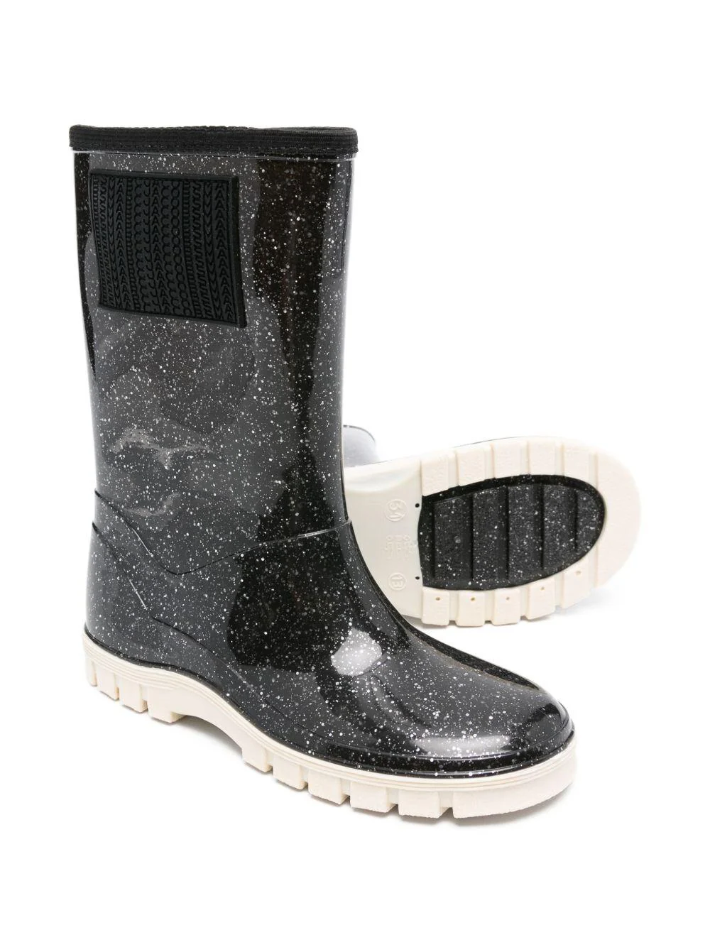 Stivali per bambina Marc Jacobs Kids neri con dettagli glitterati - Image 3