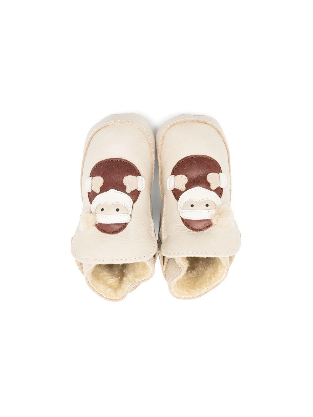 Stivali per neonato Donsje beige con Babbo Natale - Image 2