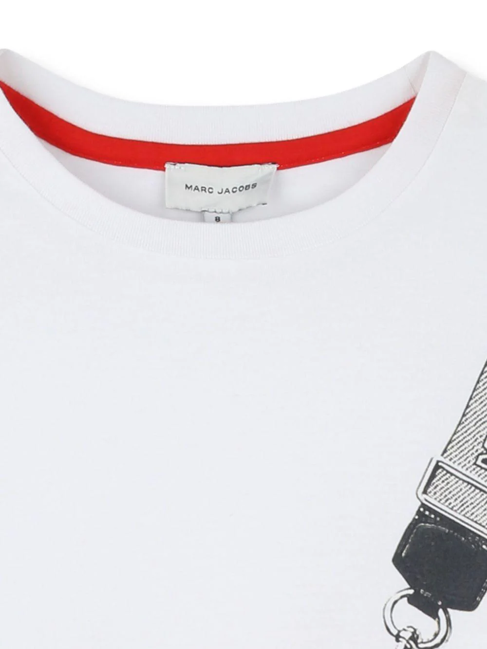 T-shirt a maniche lunghe per bambina Marc Jacobs Kids bianca con stampa grafica a cuore - Image 3