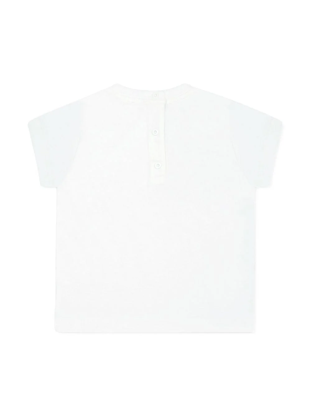 T-shirt baby in jersey con logo per neonato Fendi Kids bianco con orlo dritto - Image 3