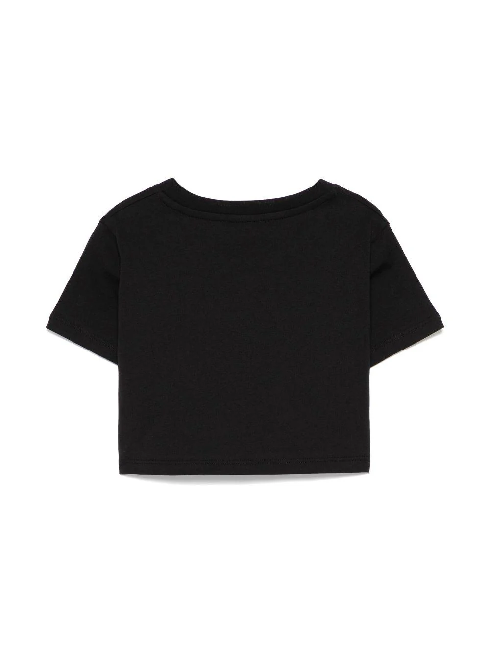 T-shirt con applicazione per bambina Balmain Kids nero con orlo dritto - Image 3