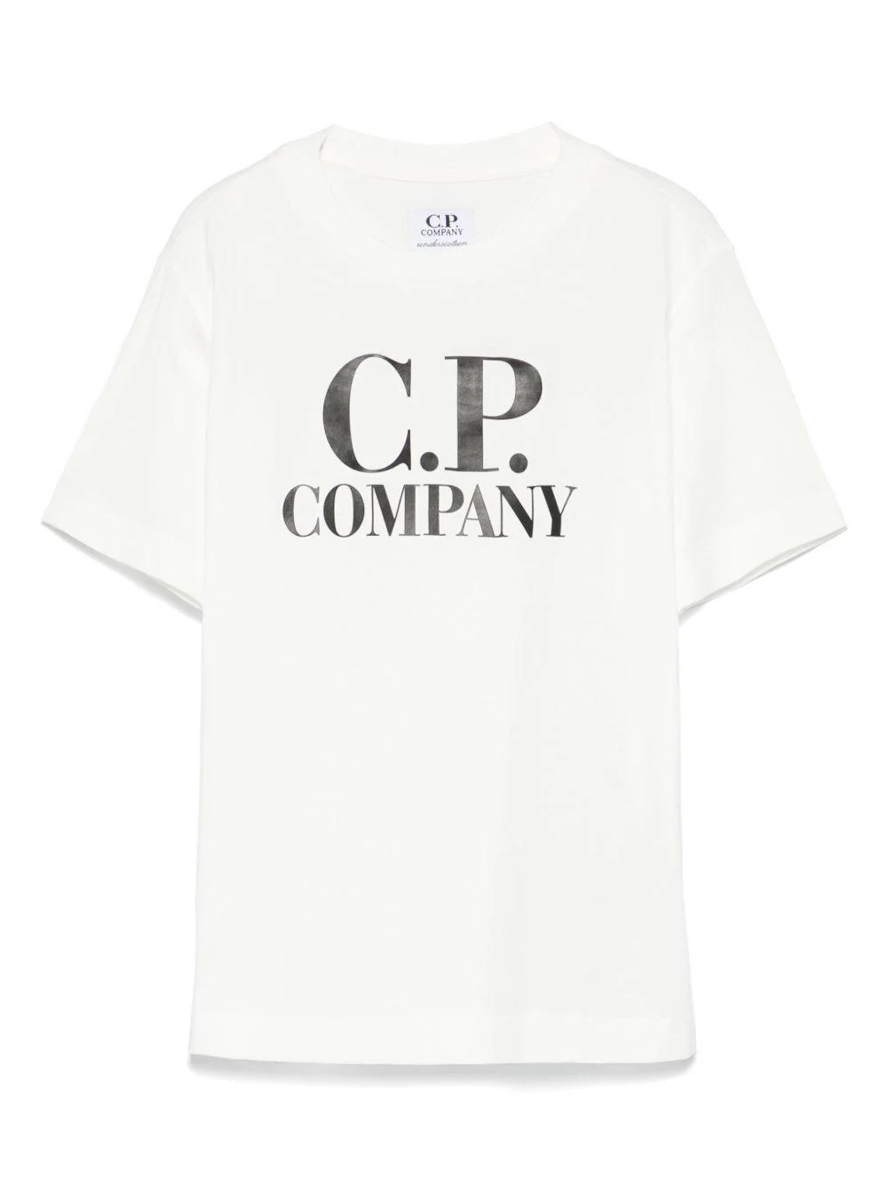 T-shirt con applicazione per bambino C.P. Company Kids bianco con girocollo