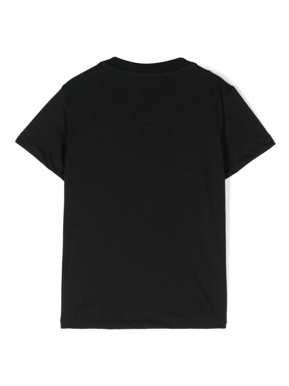 T-shirt con logo glitter per bambina Balmain Kids nero con bottoni oro - Image 2