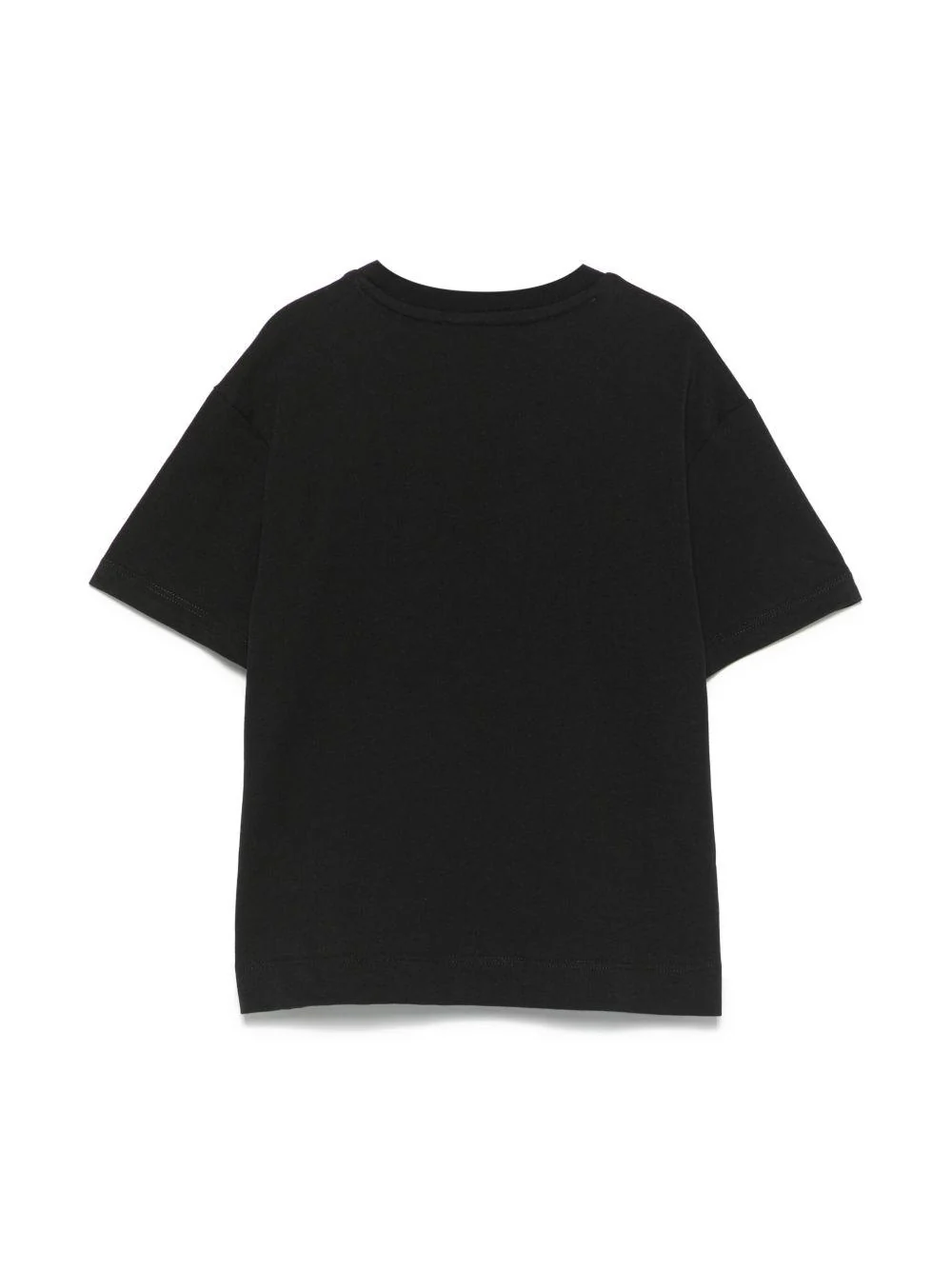 T-shirt con logo per bambina MSGM Kids nero con girocollo - Image 3
