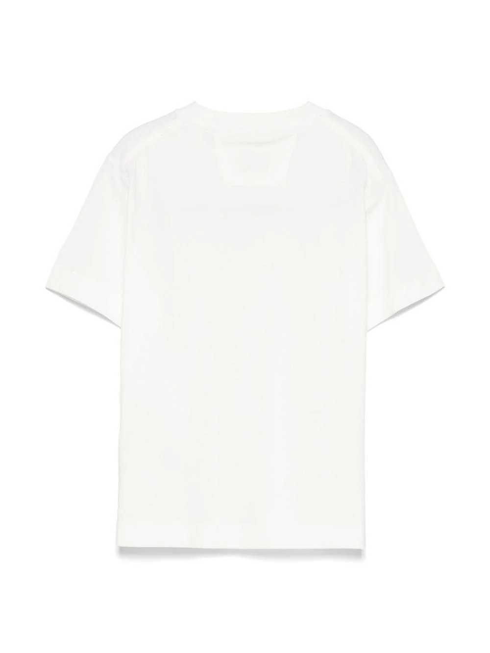 T-shirt con logo per bambino C.P. Company Kids bianco con orlo dritto - Image 3