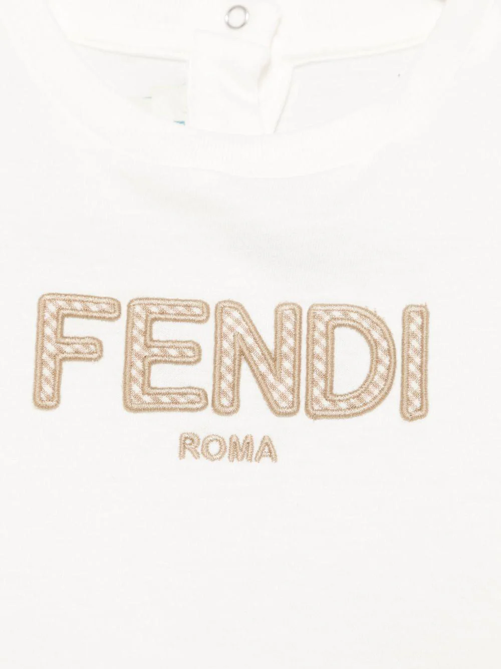 T-shirt con logo per neonata Fendi Kids bianco con orlo dritto - Image 2