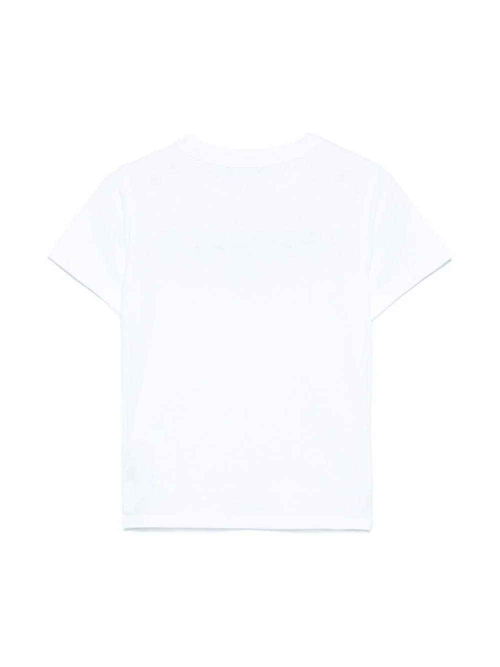 T-shirt con logo ricamato per bambina Balmain Kids bianco con orlo dritto - Image 2