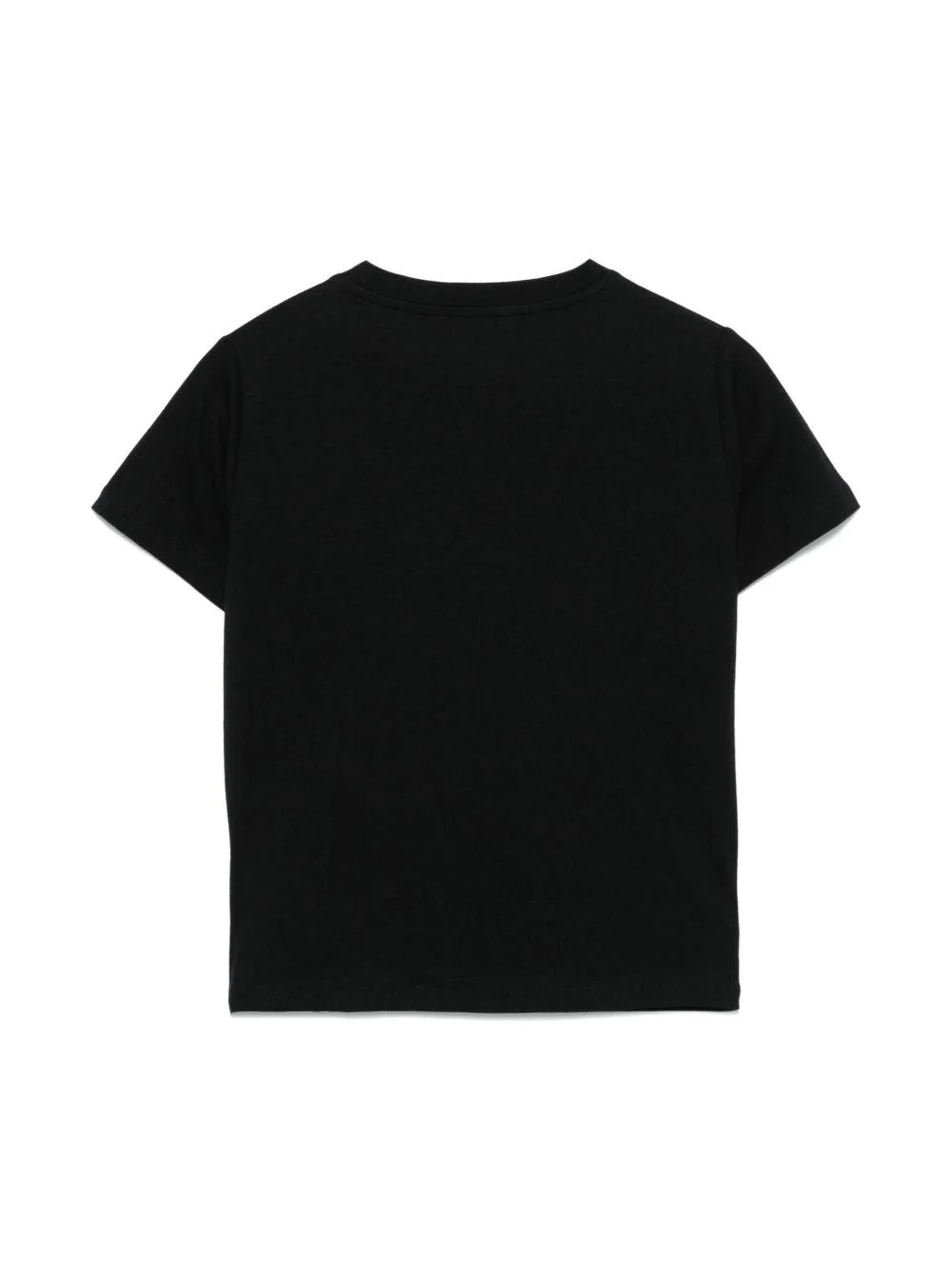 T-shirt con logo ricamato per bambina Balmain Kids nero con orlo dritto - Image 3
