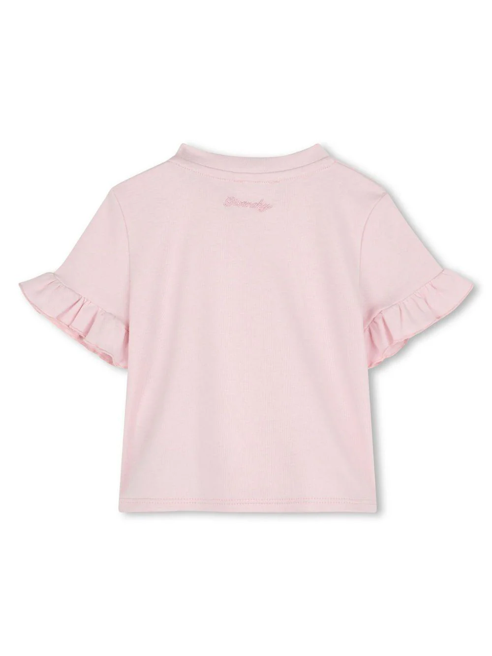 T-shirt con logo sul retro per neonata Givenchy Kids rosa con orlo dritto - Image 2