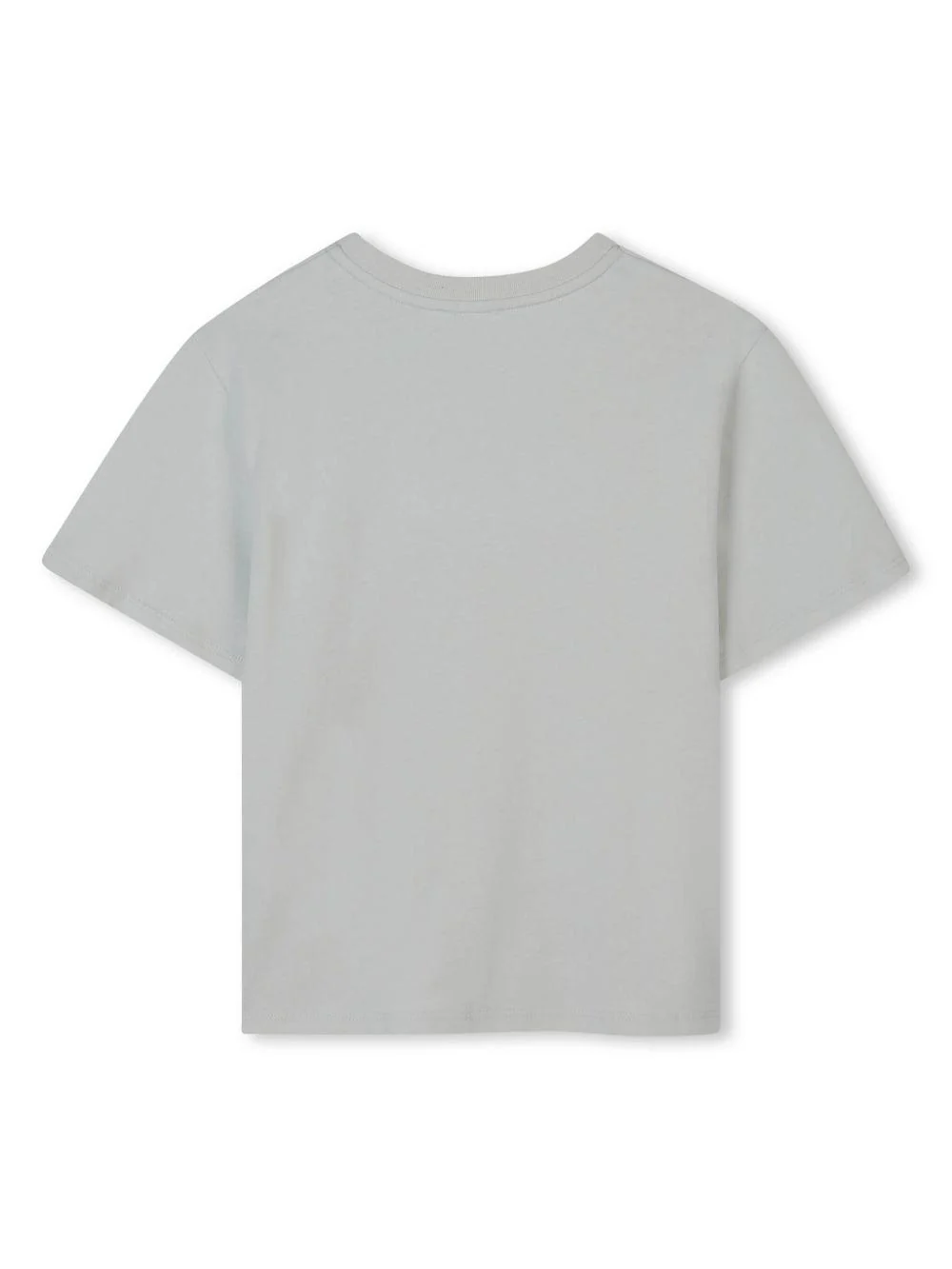 T-shirt con ricamo per bambina Chloé Kids verde con trama jersey - Image 2