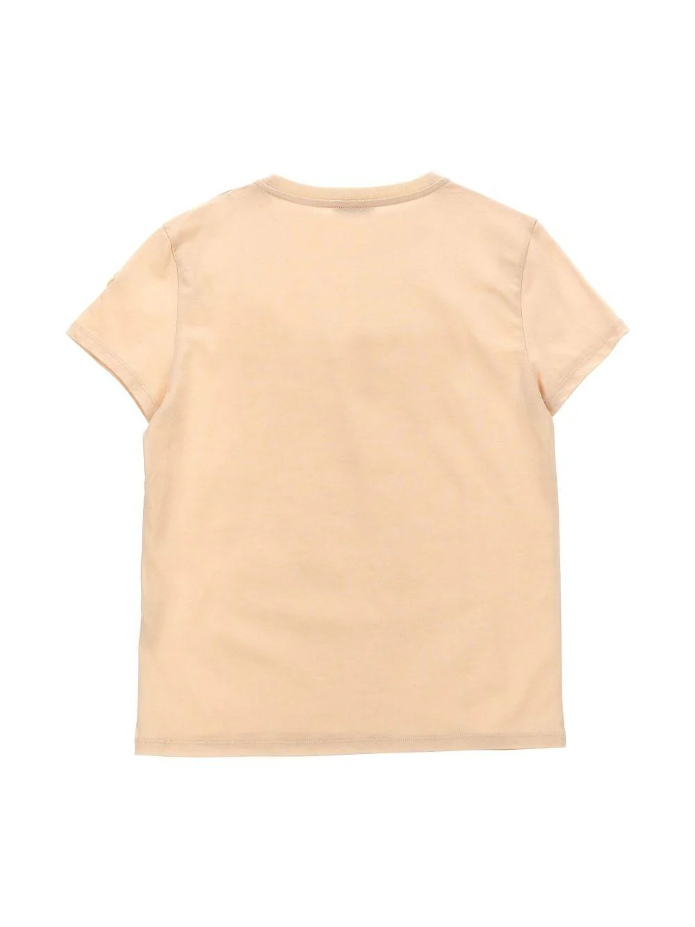 T-shirt con ricamo per bambina Moncler Enfant rosa con orlo dritto - Image 2