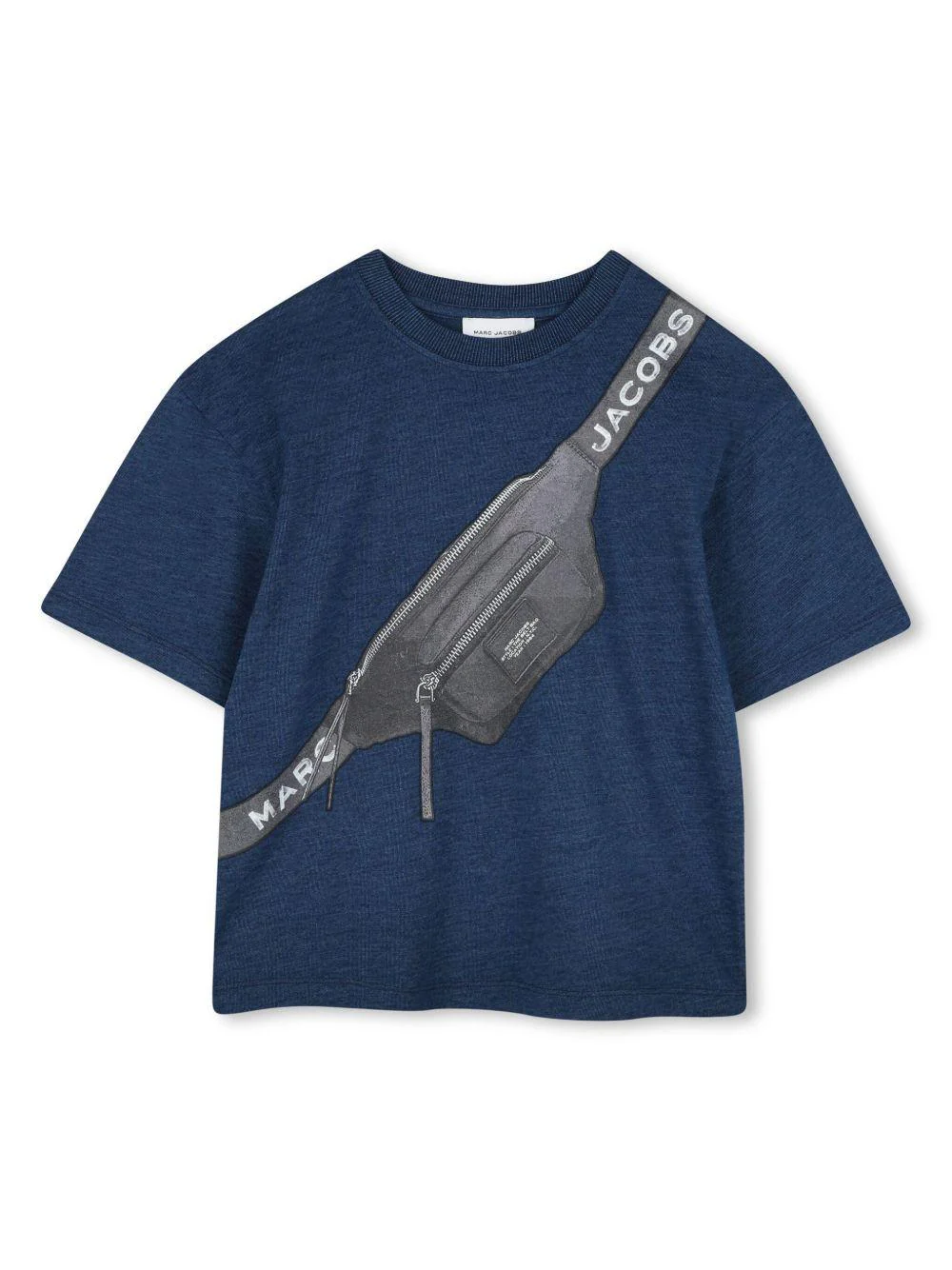 T-shirt con stampa grafica per bambino Marc Jacobs Kids blu con orlo dritto