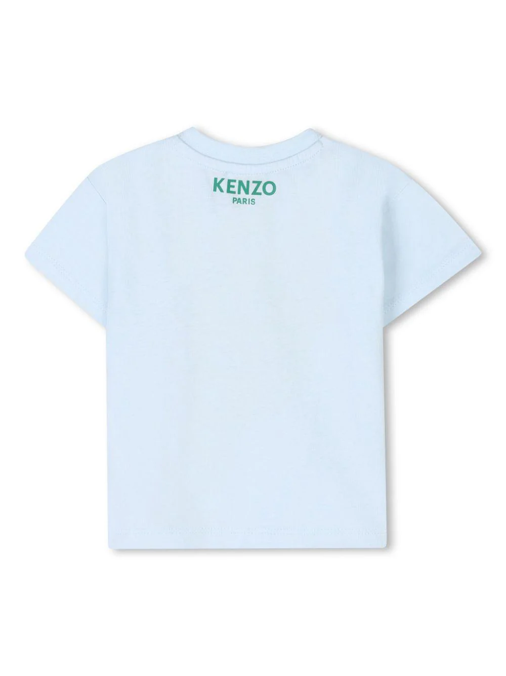 T-shirt con stampa grafica per neonato Kenzo Kids azzurro con orlo dritto - Image 2
