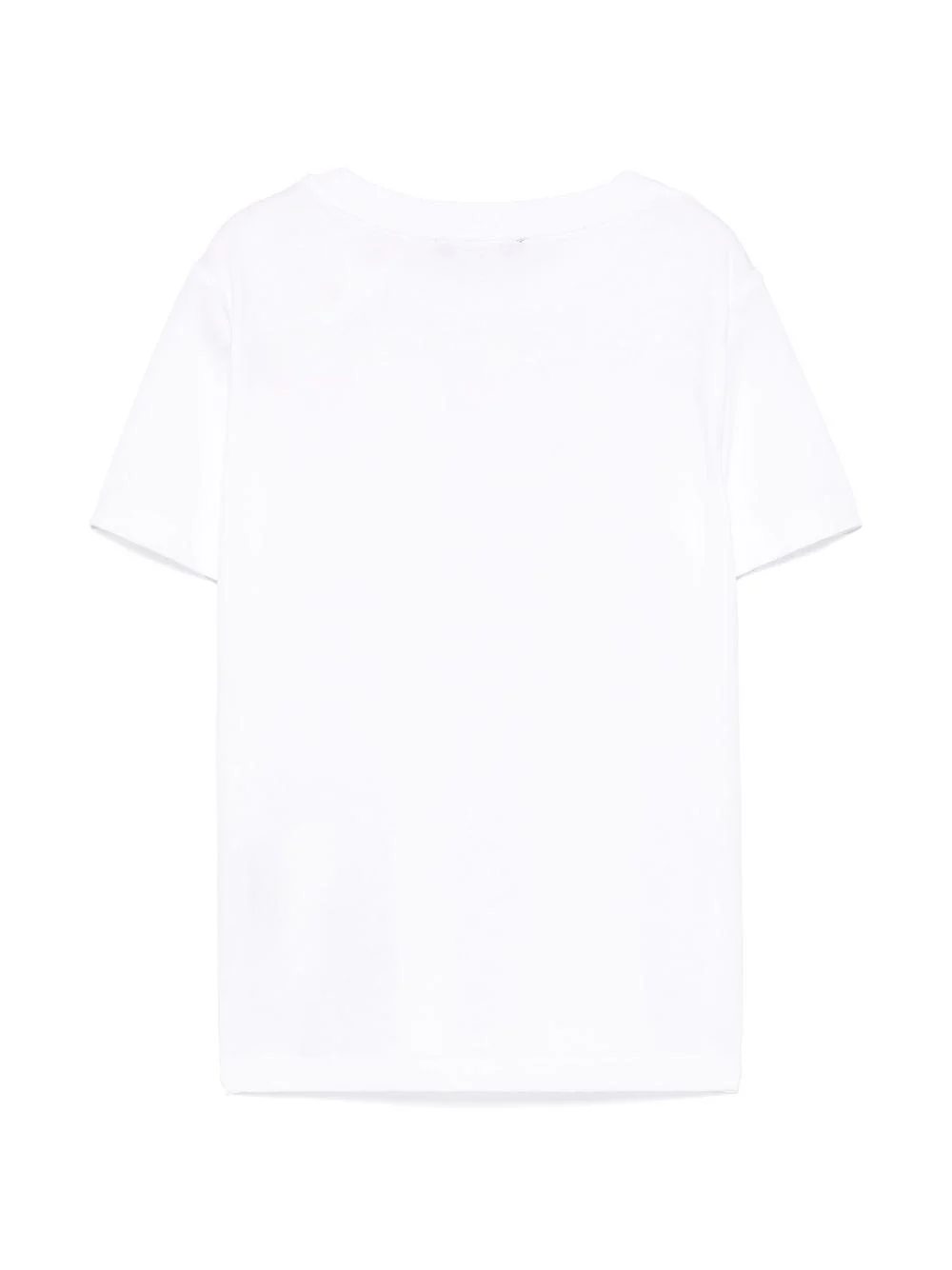 T-shirt con stampa logo per bambina Balmain Kids bianco con bottoni goffrati color oro - Image 2