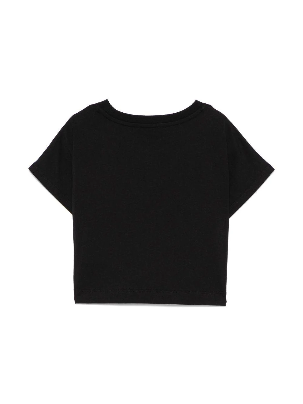 T-shirt con stampa logo per bambina Balmain Kids nero con orlo dritto - Image 2