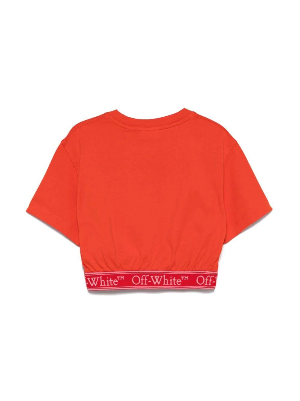 T-shirt con stampa logo per bambina Off-White Kids rosso con maniche corte - Image 2