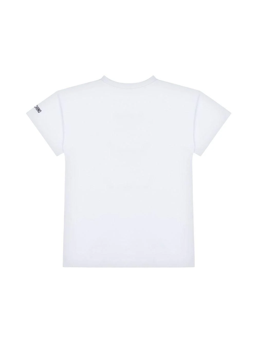 T-shirt con stampa per bambina Moschino Kids bianco con orlo dritto - Image 2