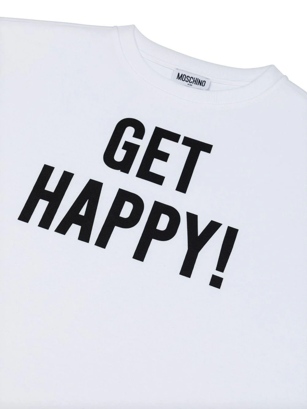T-shirt con stampa per bambina Moschino Kids bianco con orlo dritto - Image 3