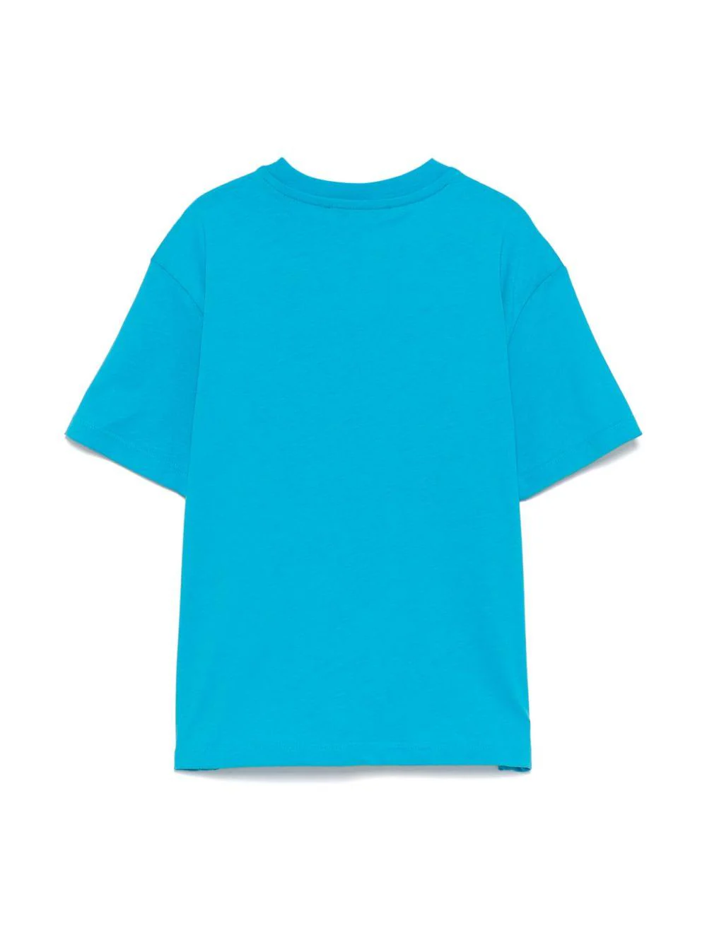 T-shirt con stampa per bambino MSGM Kids azzurro con orlo dritto - Image 3